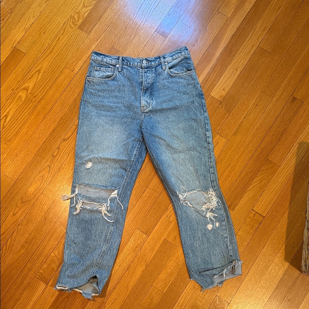 We The Free Women's Boyfriend Jeans - Light Blue Distressed